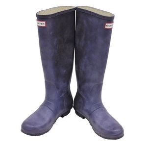 Hunter original tall unisex Size 8  navy/purple